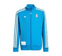 ADIDAS ORIGINALS Sudadera con cremallera deportiva 'Real Madrid Terrace Icons' azul cielo / dorado / blanco 176 azul cielo / dorado / blanco