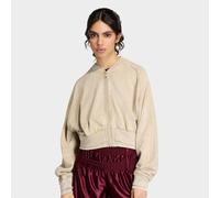 adidas Originals Superstar Double Layered Cropped Track Top beige S