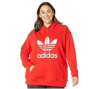 adidas Originals Women's Adicolor Trefoil Hoodie, Red, XL