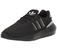 adidas Originals Women's Swift Run 22 Sneaker, Black/Silver Metallic/White, 10