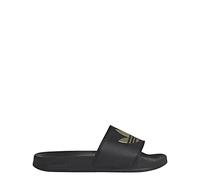 adidas Originals Zapatillas Adilette Lite Slides para mujer, Core Black/Core Black/Matte Gold, 36 EU