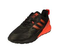 adidas Originals ZX 2K Boost Hombre Running Trainers Sneakers (UK 8 US 8.5 EU 42, Black Solar Red GZ7735)