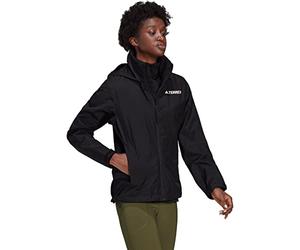 adidas outdoor Women's Terrex Multi RAIN.RDY Two-Layer Rain Jacket, Black, LG (US 12-14)