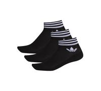 Pack de 3 pares de calcetines tobilleros negros con trébol adicolor de adidas Originals Negro 42 2/3-46