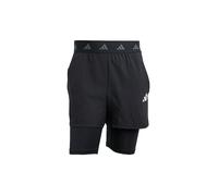 ADIDAS Pantalón corto de fitness para hombre Gym 2 en 1 negro | M