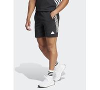 adidas Pantalón corto de hombre Future Icons 3 bandas adidas. Negro / Blanco XL