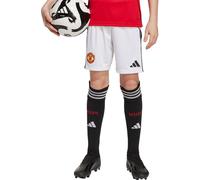 Adidas - Pantalón corto Manchester United Primera Equipación 2025-2026 Niño, Unisex, White, 176 cm