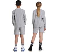 Adidas - Pantalón corto Niño, Unisex, Medium Grey Heather, 140 cm