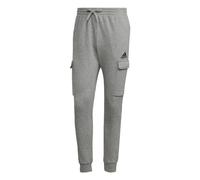adidas Pantalones Cargo cónicos Regulares de Forro Polar Essentials para Hombre, Gris Jaspeado/Negro (Medium Grey Heather/Black), Small