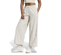 adidas Pantalones de paracaídas tejidos Essentials de 3 rayas para mujer, Wonder Alumina/Blanco, M