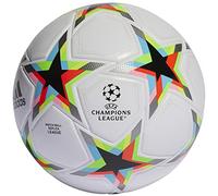 adidas Pelota de liga UCL unisex para adultos, blanco/plateado metálico/cian brillante/negro, 5