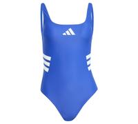 adidas Donna 3 Stripes U-Back Swimsuit, Semi Lucid Blue/White, 48