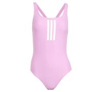 Bañador de 1 pieza con 3 bandas en V Mujer Talla 46. Color Rosa