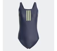 adidas 3 Stripes Rubber Graphic Swimsuit Bañador, Mujer, Azul (Legend Ink), 30