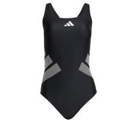 adidas Mujer Logo C-Back Swimsuit, Black/White, 34