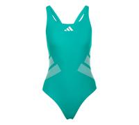adidas Mujer Logo C-Back Swimsuit Swimwear, Equipment Green/White, 38