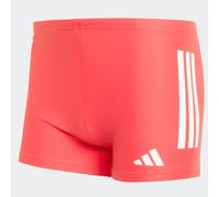 adidas Uomo 3 Stripes Swim Boxers, Semi Lucid Red/White, 30