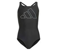 adidas Performance Big Bars Swimsuit Kids Bañador, Niñas, Negro (Black), 7-8 Years