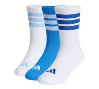 adidas Unisex - Bambini e ragazzi 3STRIPES CUSHIONED SPORTSWEAR CREW SOCKS 3 PAIR PACK, ray blue/white/glow blue, 5-6 Years