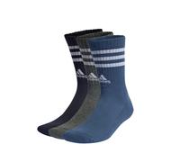 ADIDAS PERFORMANCE Calcetines deportivos '3-Stripes Cushioned Crew 3 Pairs' azul moteado / gris moteado / negro 46-48 azul moteado / gris moteado / negro