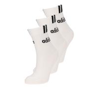 adidas Unisex niños 3-Stripes Linear Half-Crew Cushioned Socks 3 Pairs, White/Black, 5-6 Years
