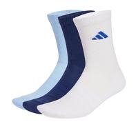 Adidas Performance Lote de 3 pares de calcetines altos. Color AZUL + BLANCO + MARINO