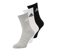 adidas Unisex niños Cushioned Crew Socks 3 Pairs, Medium Grey Heather / White / Black, 5-6 Years