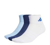 adidas Unisex adulto CUSHIONED SPORTSWEAR ANKLE SOCKS 3 PAIR PACK, dark blue/white/glow blue, 40-42