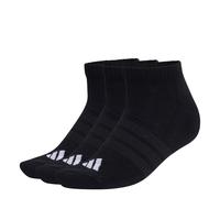 adidas Unisex - Adulto CUSHIONED ESSENTIALS LOW CUT SOCKS 3 PAIR PACK, black/black/white, 5-6 Years
