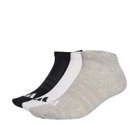 adidas Unisex adulto THIN&LIGHT ESSENTIALS LOW CUT SOCKS 3 PAIR PACK, medium grey heather/white/black, 40-42
