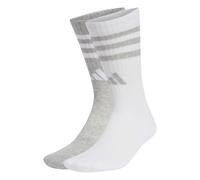 adidas Unisex Calcetines clásicos Cushioned Sportswear Glam 3 bandas, White/Mgh Solid Grey, 37-39