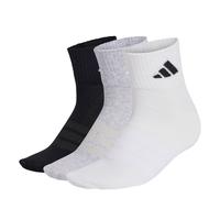 adidas Unisex - Adulto THIN&LIGHT SPORTSWEAR ANKLE SOCKS 3 PAIR PACK, medium grey heather/white/black, 5-6 Years