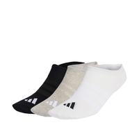 adidas Unisex - Adulto THIN&LIGHT SPORTSWEAR NO SHOW SOCKS 3 PAIR PACK, medium grey heather/white/black, 8.5-10