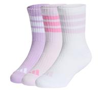 adidas Unisex - Bambini e ragazzi 3STRIPES CUSHIONED SPORTSWEAR CREW SOCKS 3 PAIR PACK, powder plum/white/ice lavender, 2-3 Years
