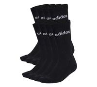 adidas Unisex - Adulto LINEAR CUSHIONED CREW SOCK 1O PAIR PACK, black/white, 8.5-10