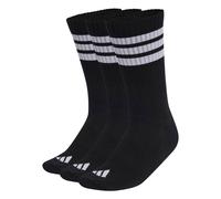 adidas Unisex adulto 3Stripes Cushioned Sportswear Crew Socks 3 Pair Pack, black/white/white, 37-40