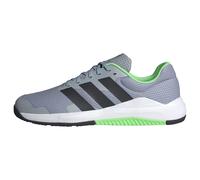 adidas Hombre Dropset Base Training Shoes, Halo Silver/Lime Burst/Core Black, 43 1/3 EU