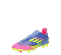 adidas Unisex Kids' Bota de fútbol F50 League Laceless césped natural seco/multisuperficie (Adolescentes), Blue Fusion/Lucid Lemon/Lucid Pink, 29