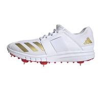 adidas Howzat Spike, Zapatos de críquet Hombre, Cloud White/Gold Metallic/Pure Ruby, 46 EU