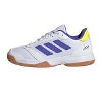 adidas Unisex niños Ligra 8 Kids Indoor Shoes, FTWR White/Solar Purple/Solar Lemon, 33 1/2 EU