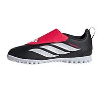 adidas Unisex niños Predator Club Velcro Fold-Over Tongue Turf Football Shoes Kids, Core Black/FTWR White/Lucid Red, 30 EU
