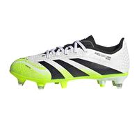 adidas Predator League Soft Ground Football Boots Kids, Botas de fútbol Unisex niños, Cloud White/Core Black/Lucid Lemon, 28 EU