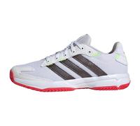 adidas Stabil Junior Indoor Shoes, Calzado Deportivo Unisex niños, Cloud White/Aurora Met. / Semi Lucid Red, 33 EU