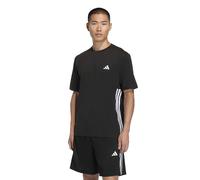 adidas Hombre Workout Essentials Feelready 3 Stripes Shirt, Black/White, XL