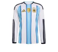 ADIDAS PERFORMANCE Camiseta de fútbol 'Argentina 26 Home Long Sleeve' azul claro / mostaza / negro / blanco XXXLxTallas normales azul claro / mostaza / negro / blanco