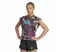 Adidas Performance Camiseta deportiva estampada FARM RIO. Talla M. Color Rojo