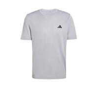adidas Uomo Workout Essentials Base 3-Stripes T-Shirt, halo Silver/Black, M