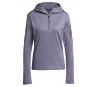 adidas Mujer Own The Run Winterized Hooded Half-Zip, Preloved Violet, XS