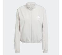 adidas Mujer Train Essentials 3-Stripes Woven Warm Up Jacket, Wonder Alumina/White, M