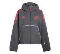 adidas Mujer Audi Revolut Formula One Team 2026 Mechanics Rain Jacket Coat, utility black/hi-res red, XL